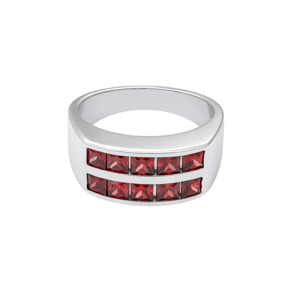 ANILLO CUBICS ROJO C-105A
