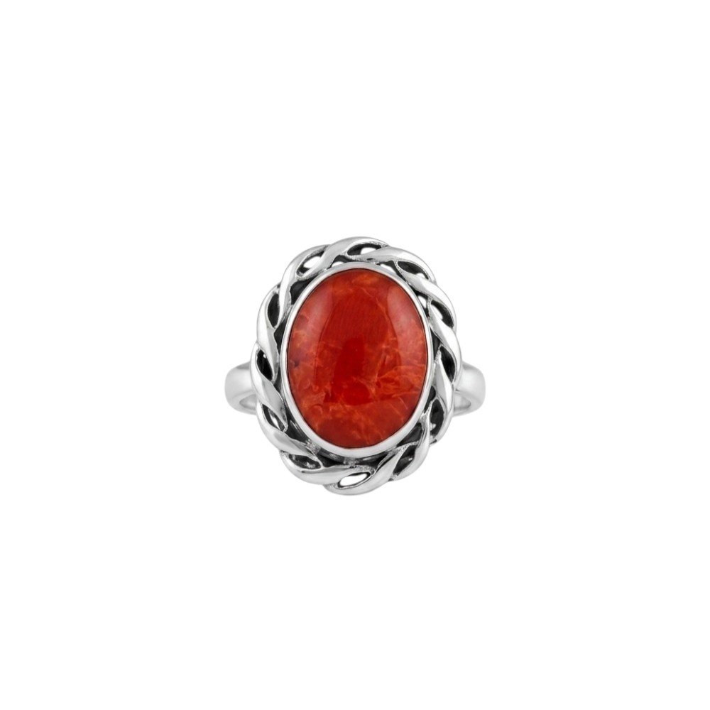 Anillo Piedra rojo C-105A