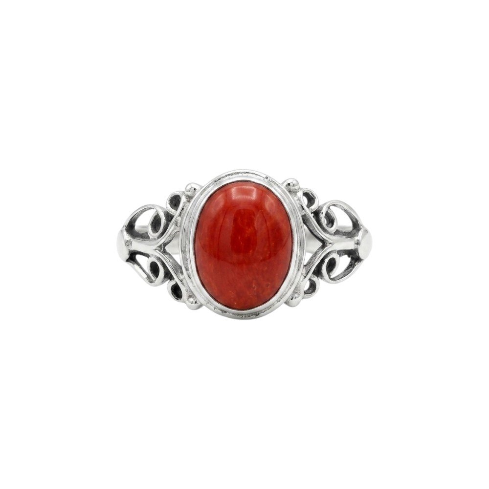 ANILLO PIEDRA ROJA C-105A