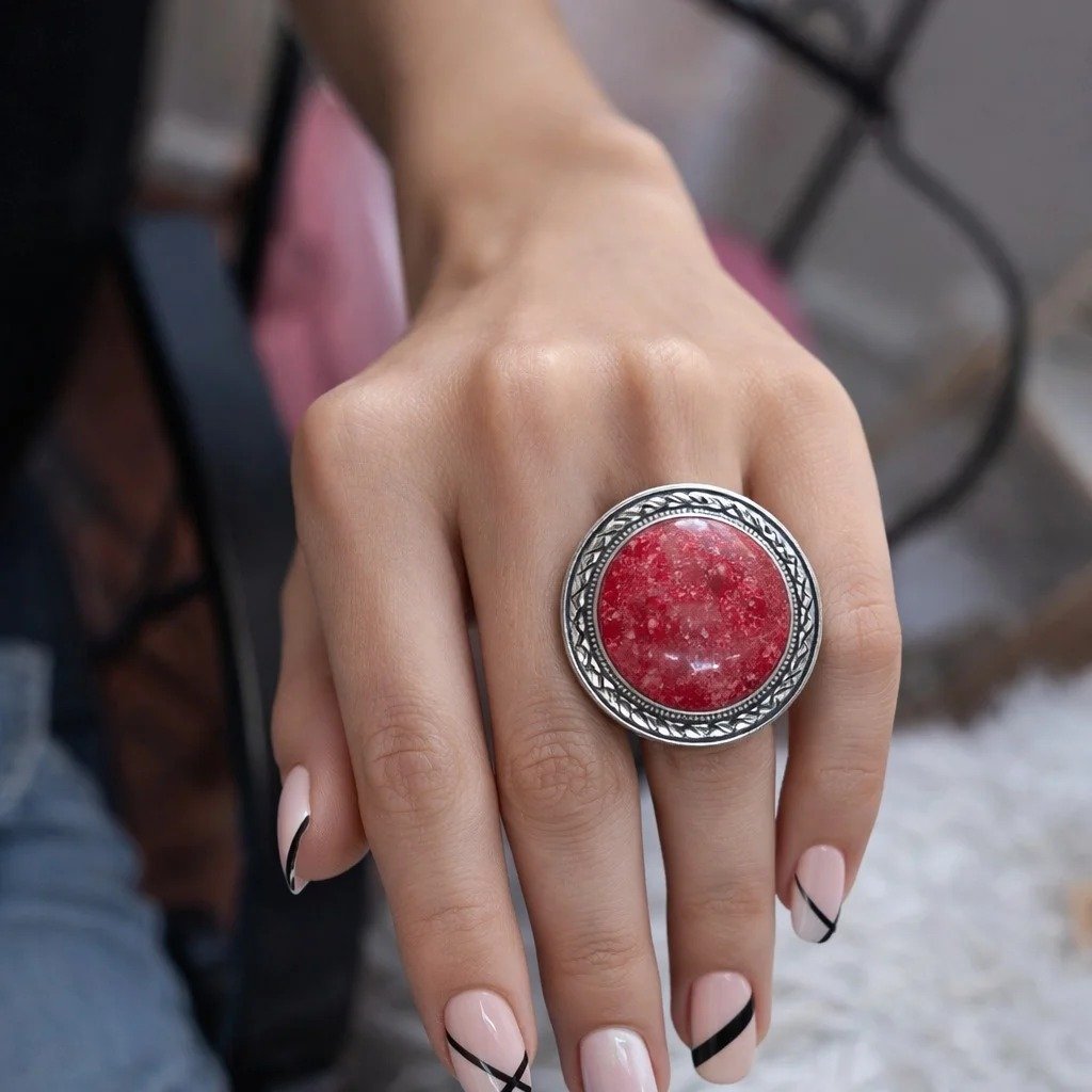 ANILLO ALAMBRE DE PUAS ROJO C-105A