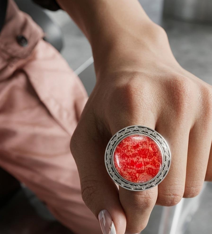 ANILLO ALAMBRE DE PUAS ROJO C-105A