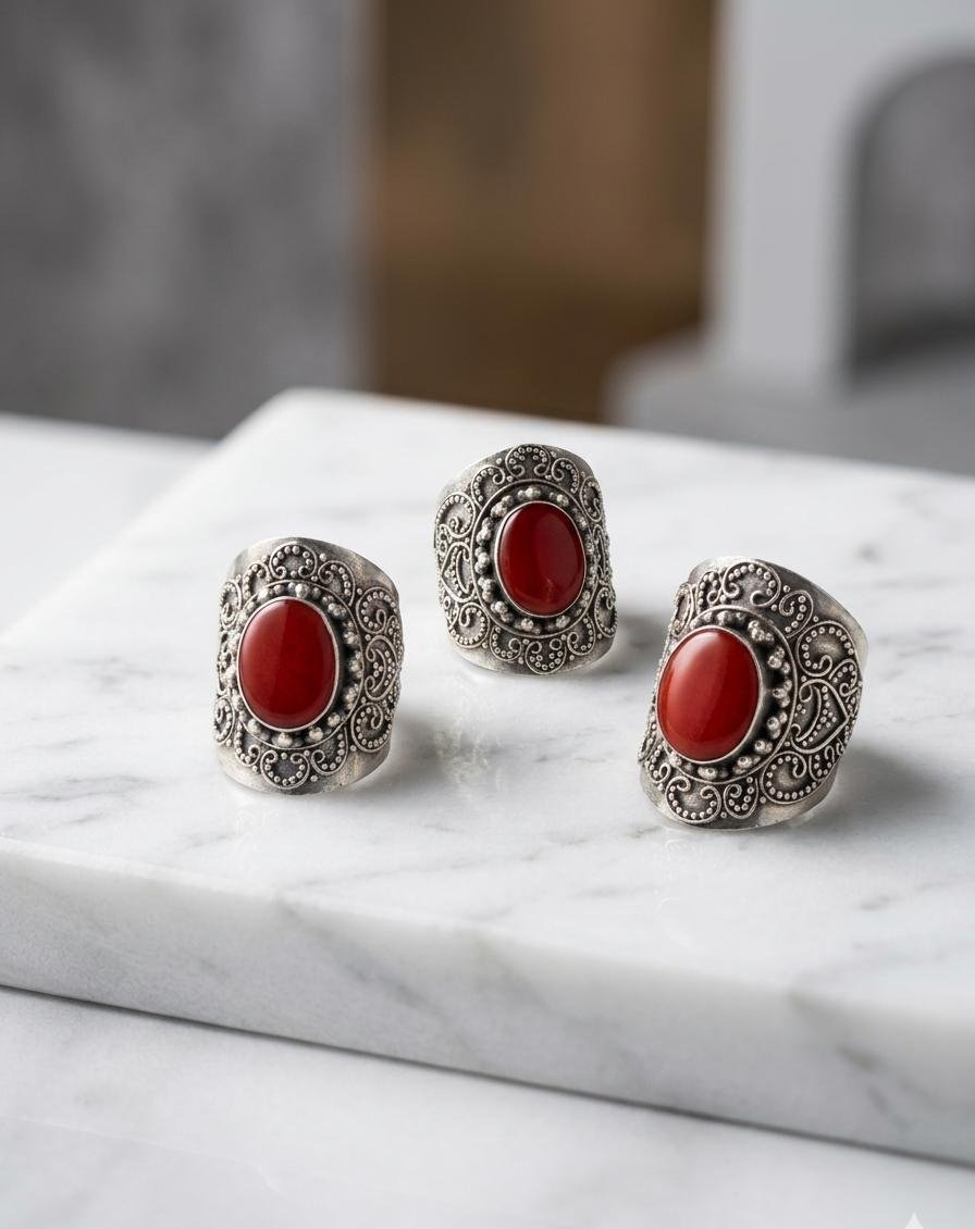 Anillo BALI CORAL C-105B