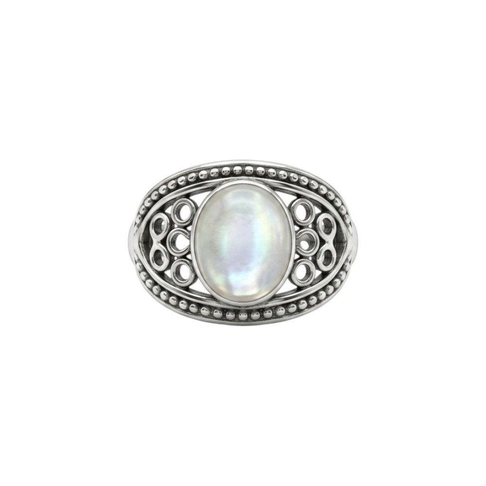Anillo Calado blanco C-105A