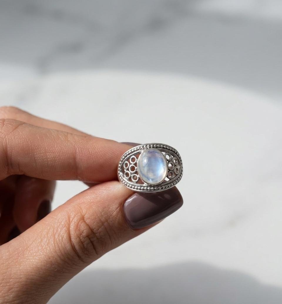 Anillo Calado blanco C-105A