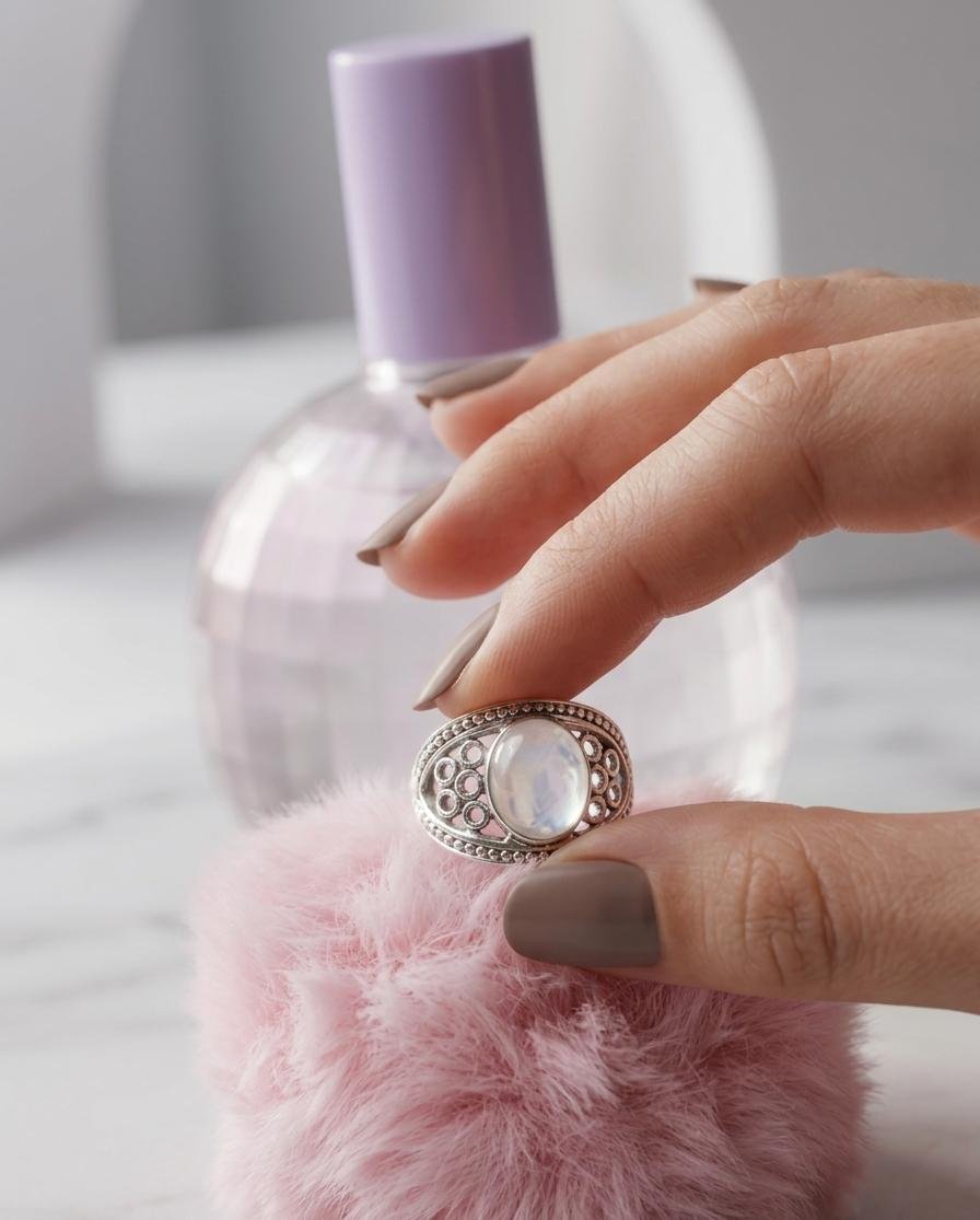 Anillo Calado blanco C-105A