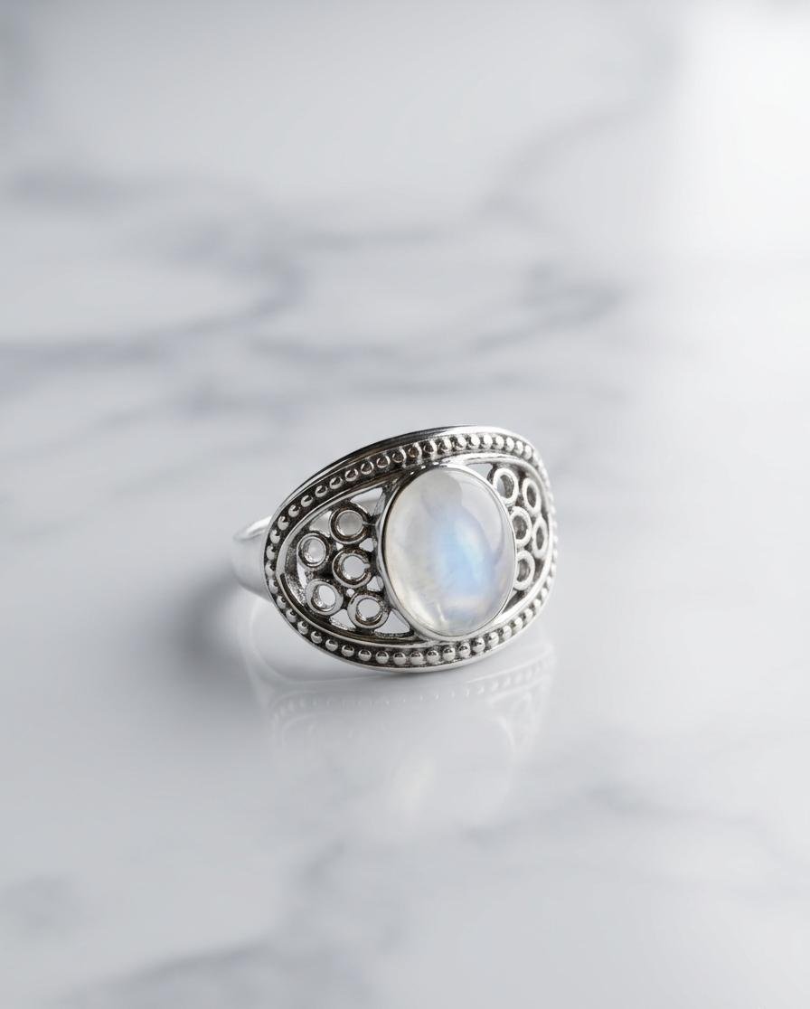 Anillo Calado blanco C-105A