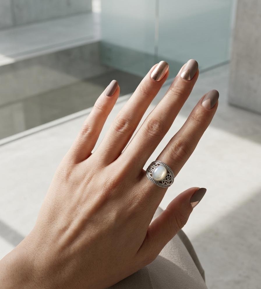 Anillo Calado blanco C-105A