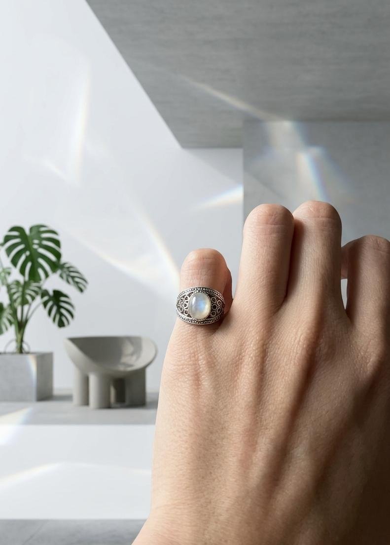 Anillo Calado blanco C-105A