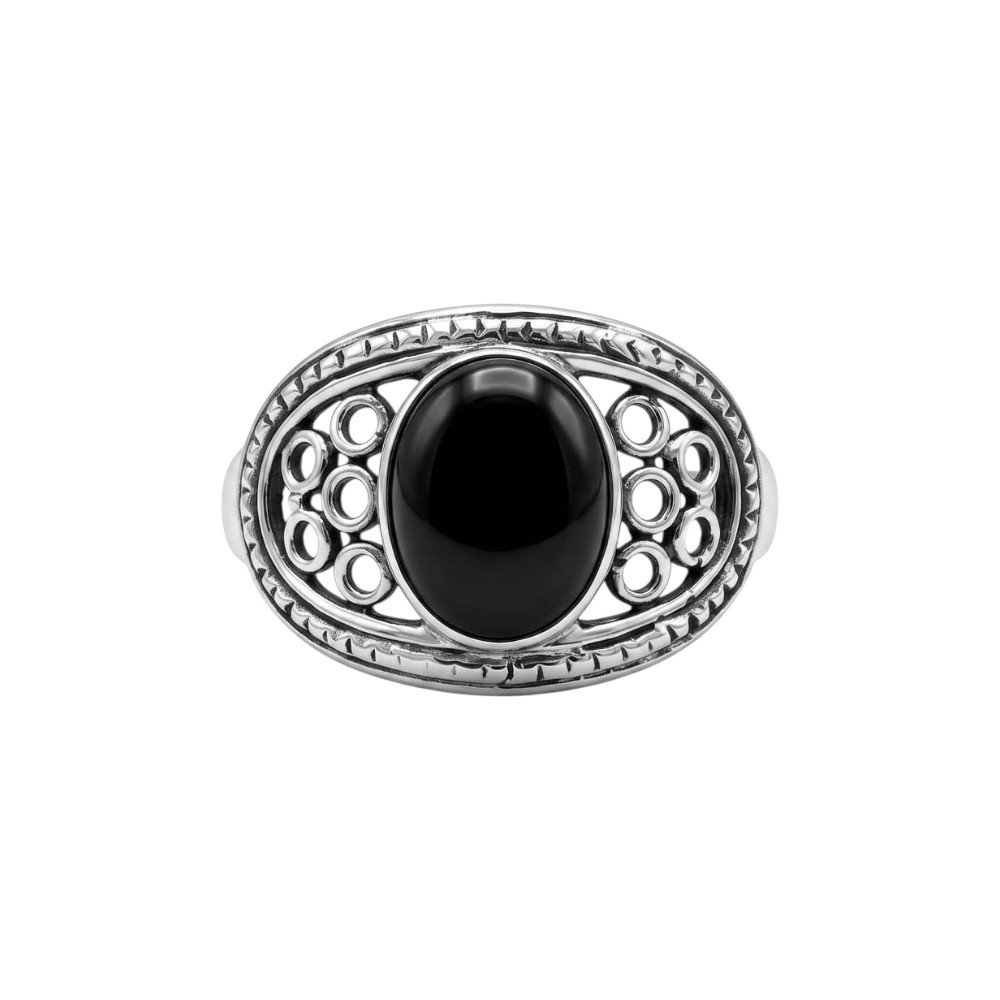 Anillo Calado Negro C-105A