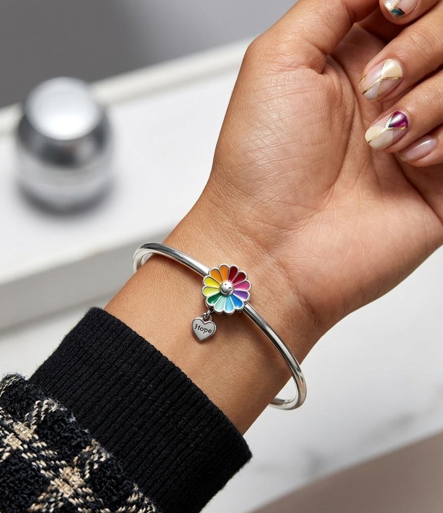 CHARMS FLOR ARCOIRIS "HOPE" T-1F