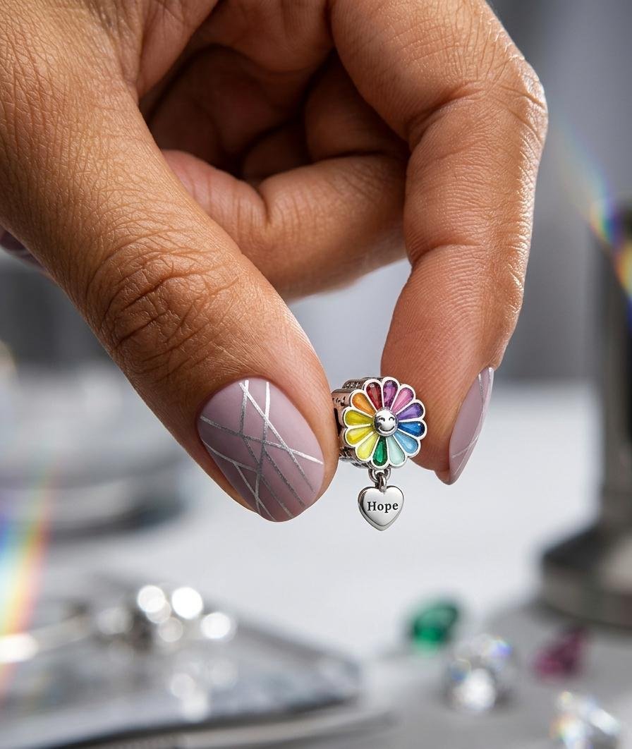 CHARMS FLOR ARCOIRIS "HOPE" T-1F
