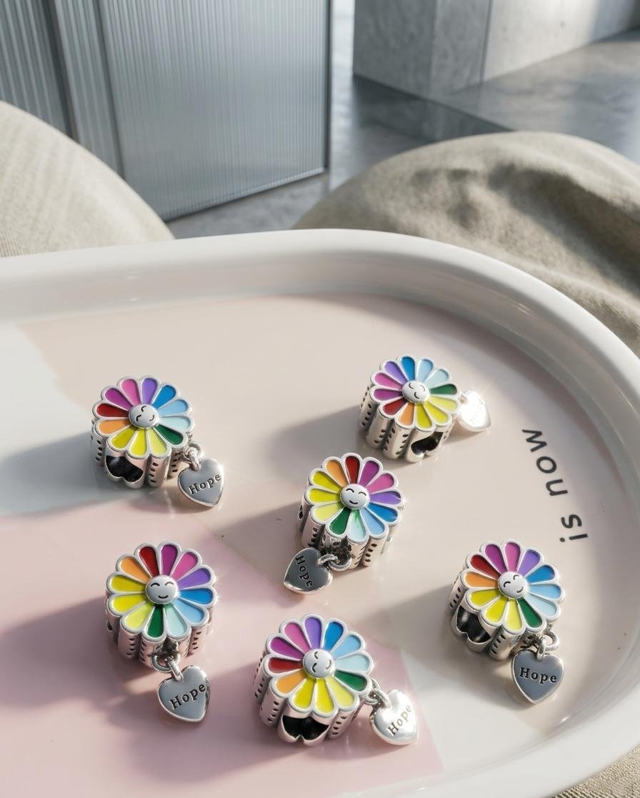 CHARMS FLOR ARCOIRIS "HOPE" T-1F