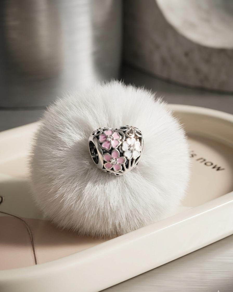 CHARMS CORAZON FLORES T-1F