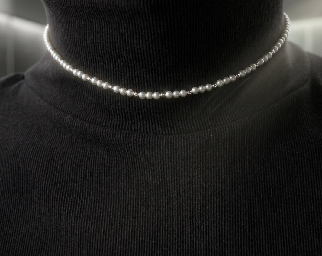 CHOKER PERLAS 35+5cm C-56C