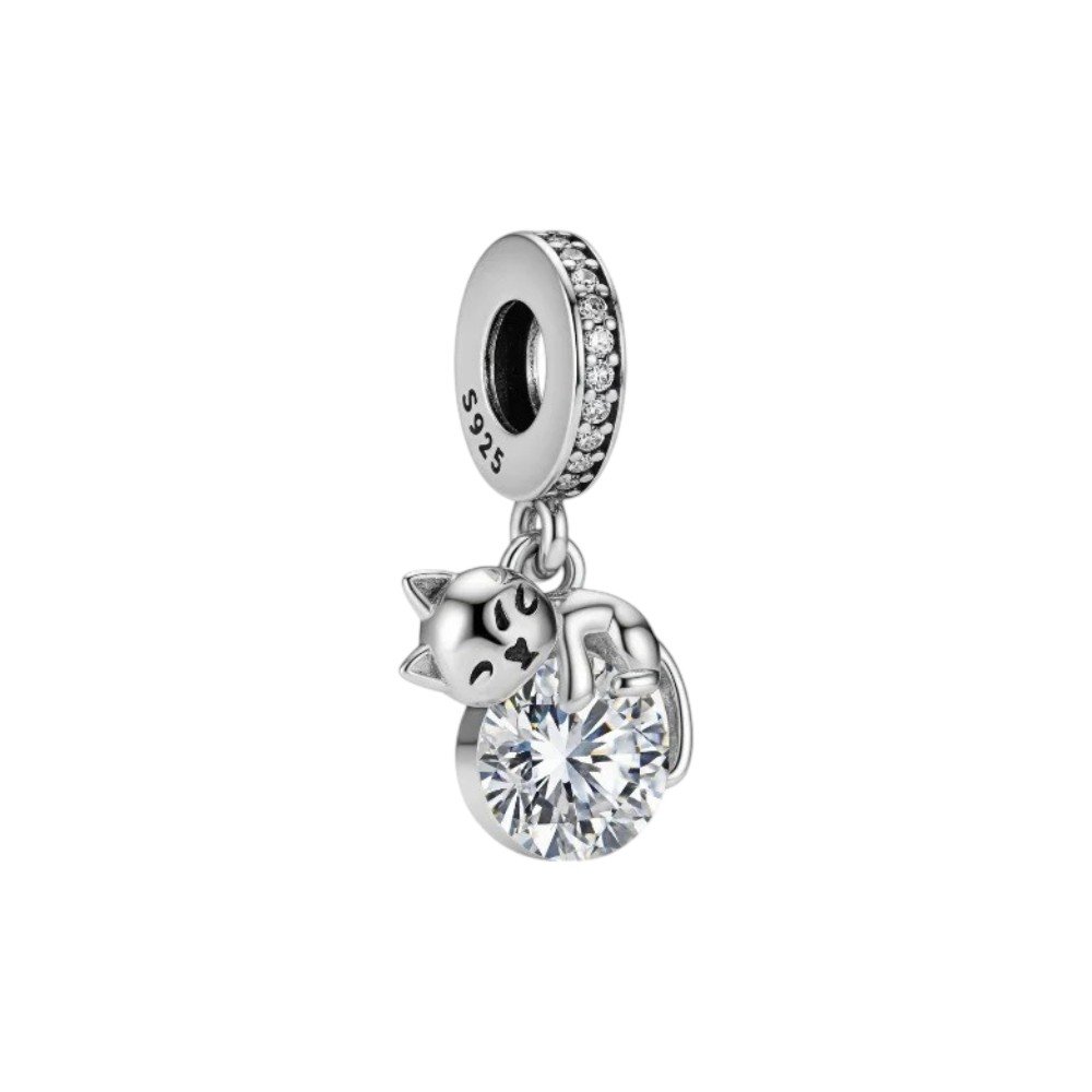 CHARMS  GATO ZAFIRO BLANCO T-1C