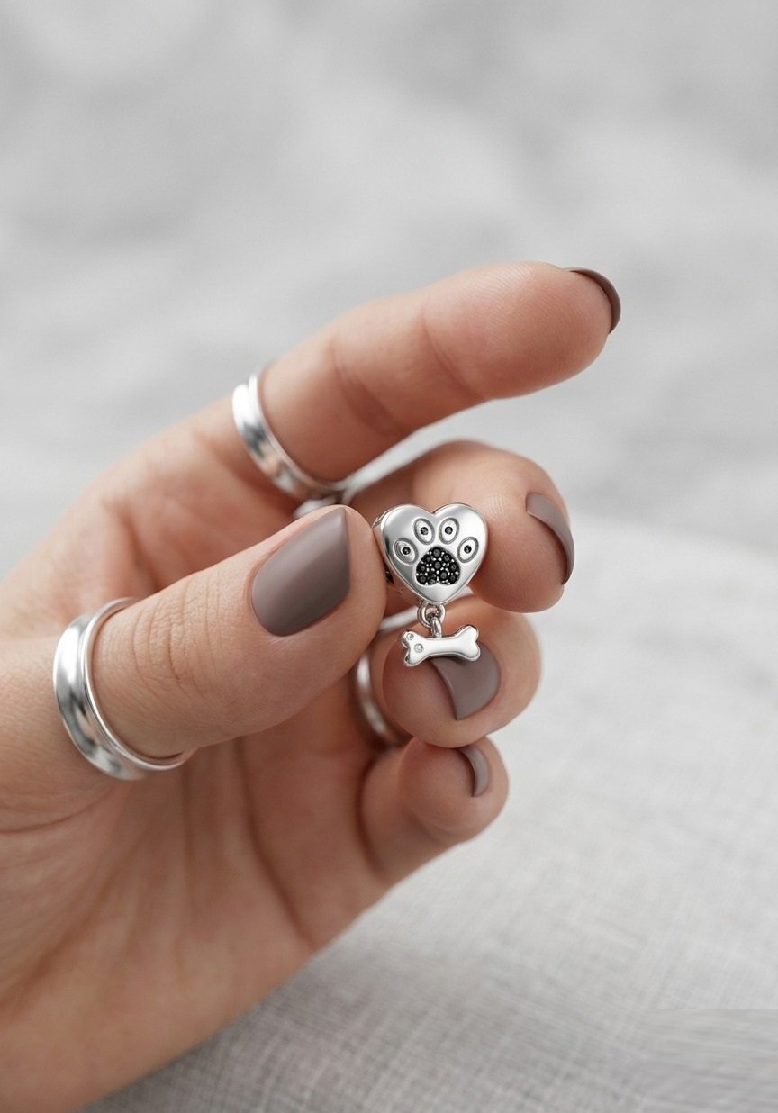 CHARMS HUELLA DE PERRO CON HUESO T-1C