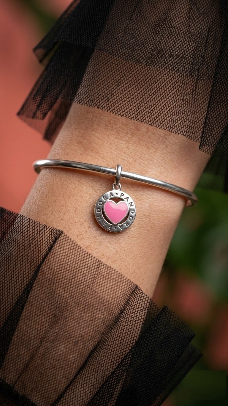 CHARMS PANDORA CORAZON ROSA T-1B