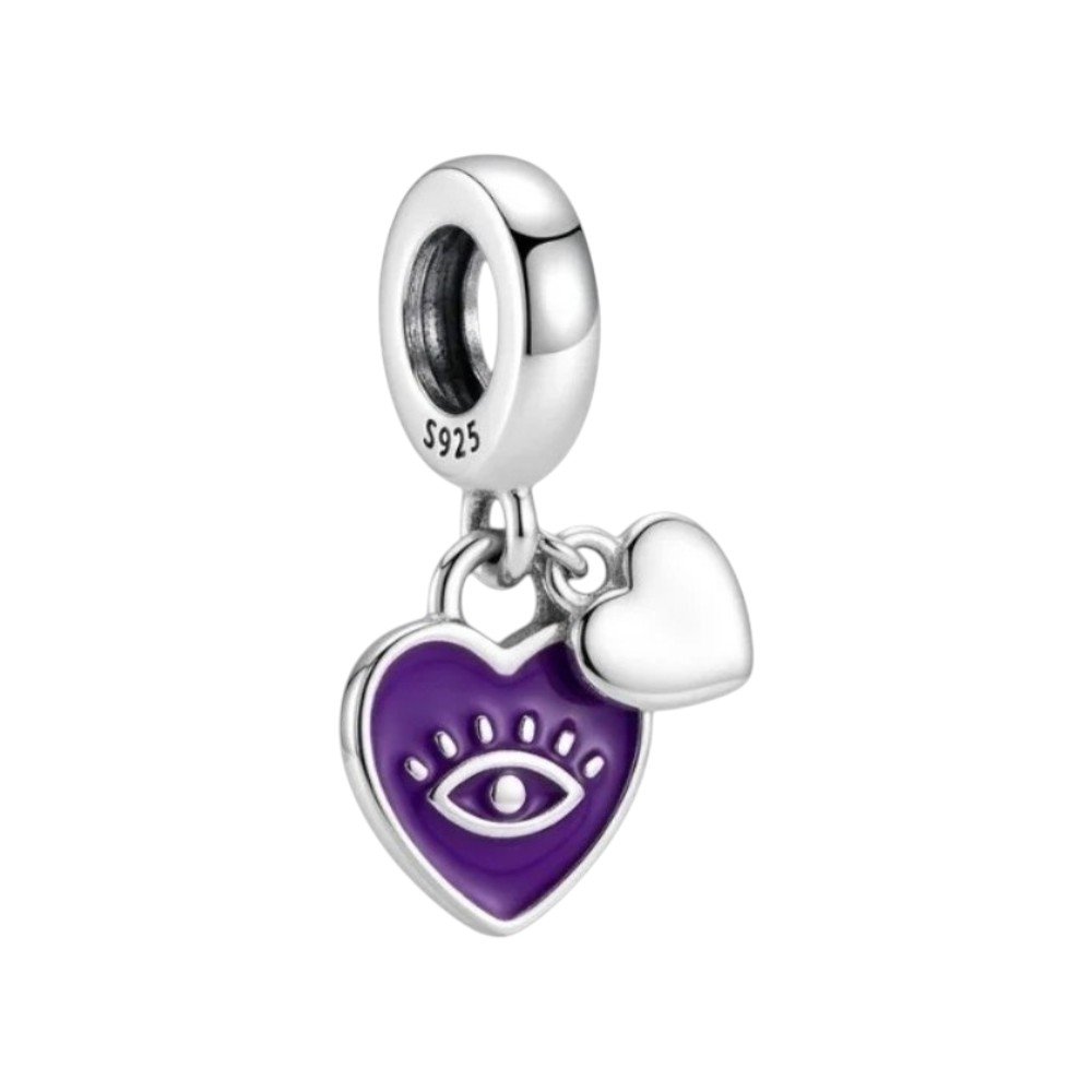 CHARMS CORAZON VIOLETA OJITO T-1F