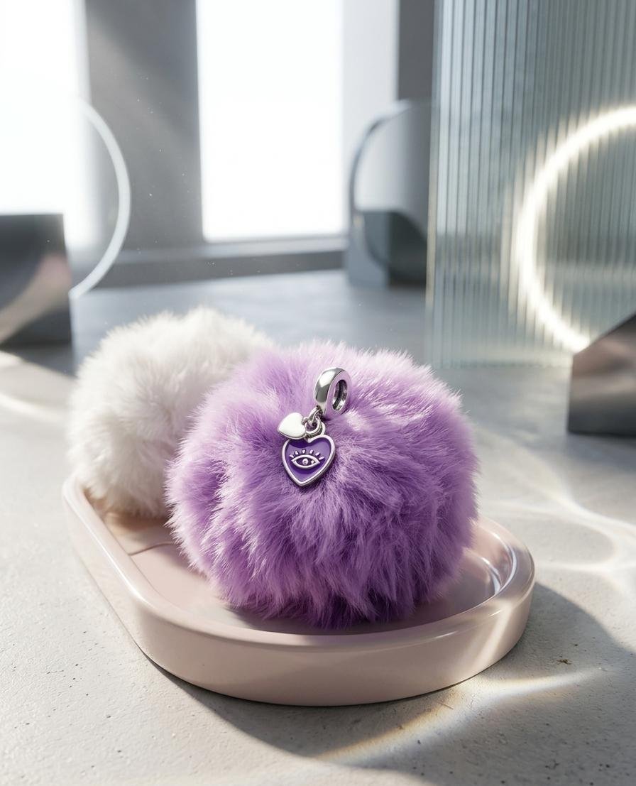 CHARMS CORAZON VIOLETA OJITO T-1F