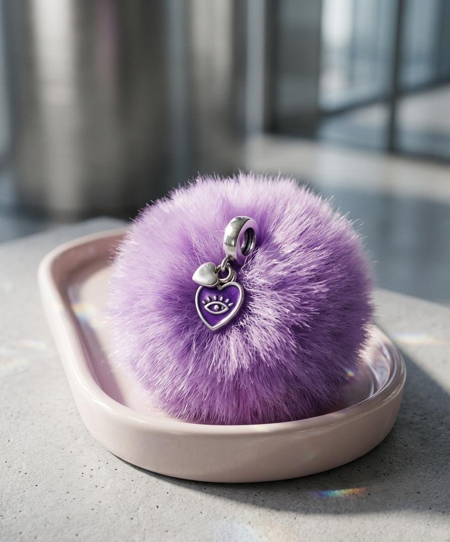 CHARMS CORAZON VIOLETA OJITO T-1F
