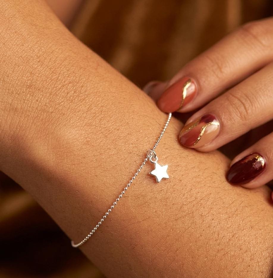 PULSERA BOLITAS ESTRELLA 19cm C-23A