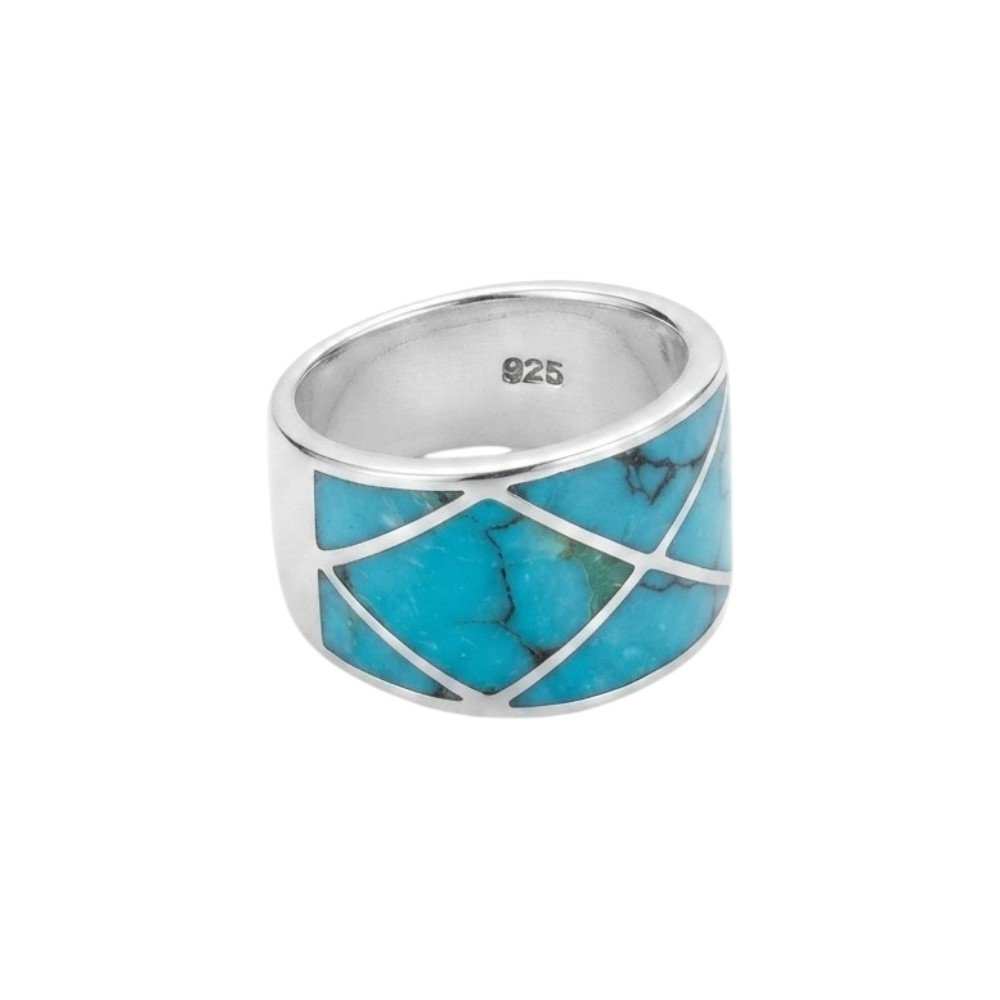 Anillo TRIANGULO TURQUESA "talle unico #12" C-105B