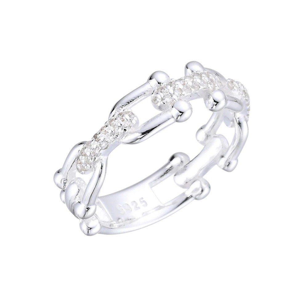 ANILLO ESLABONES ENTRRELAZADOS BRILLOS CP-AN