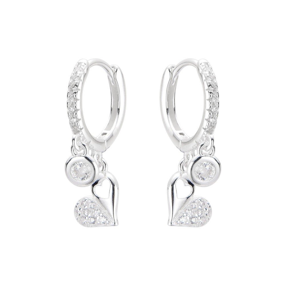ARGOLLAS CORAZON CON CUBICS 12mm CP-A