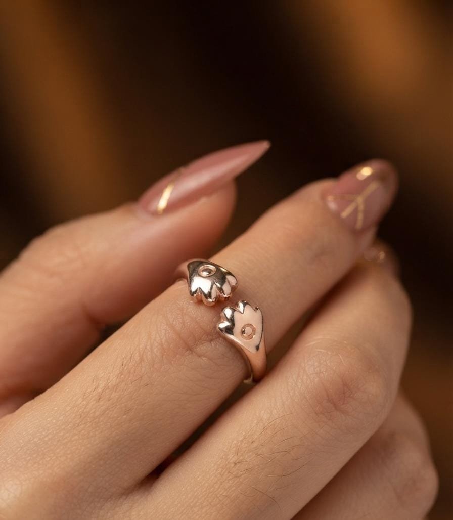 ANILLO PATITA DE GATO ROSE C-38B