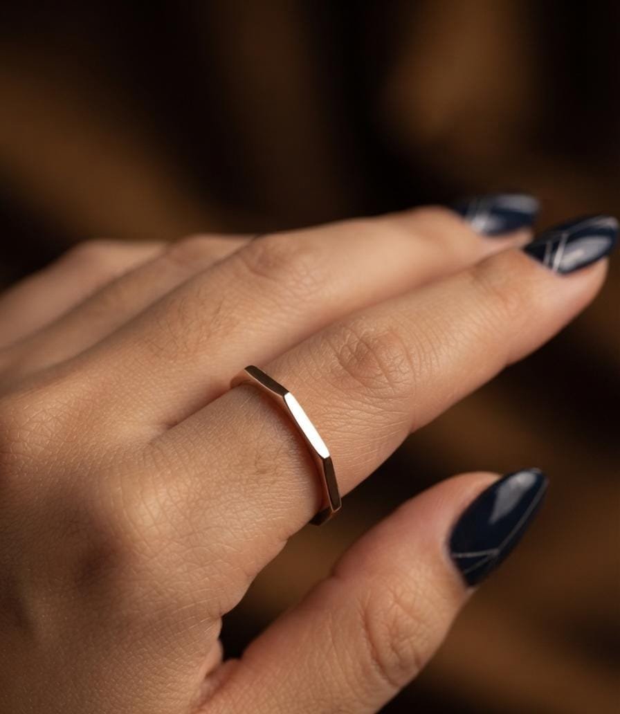 ANILLO HEXAGONO ROSE C-38B