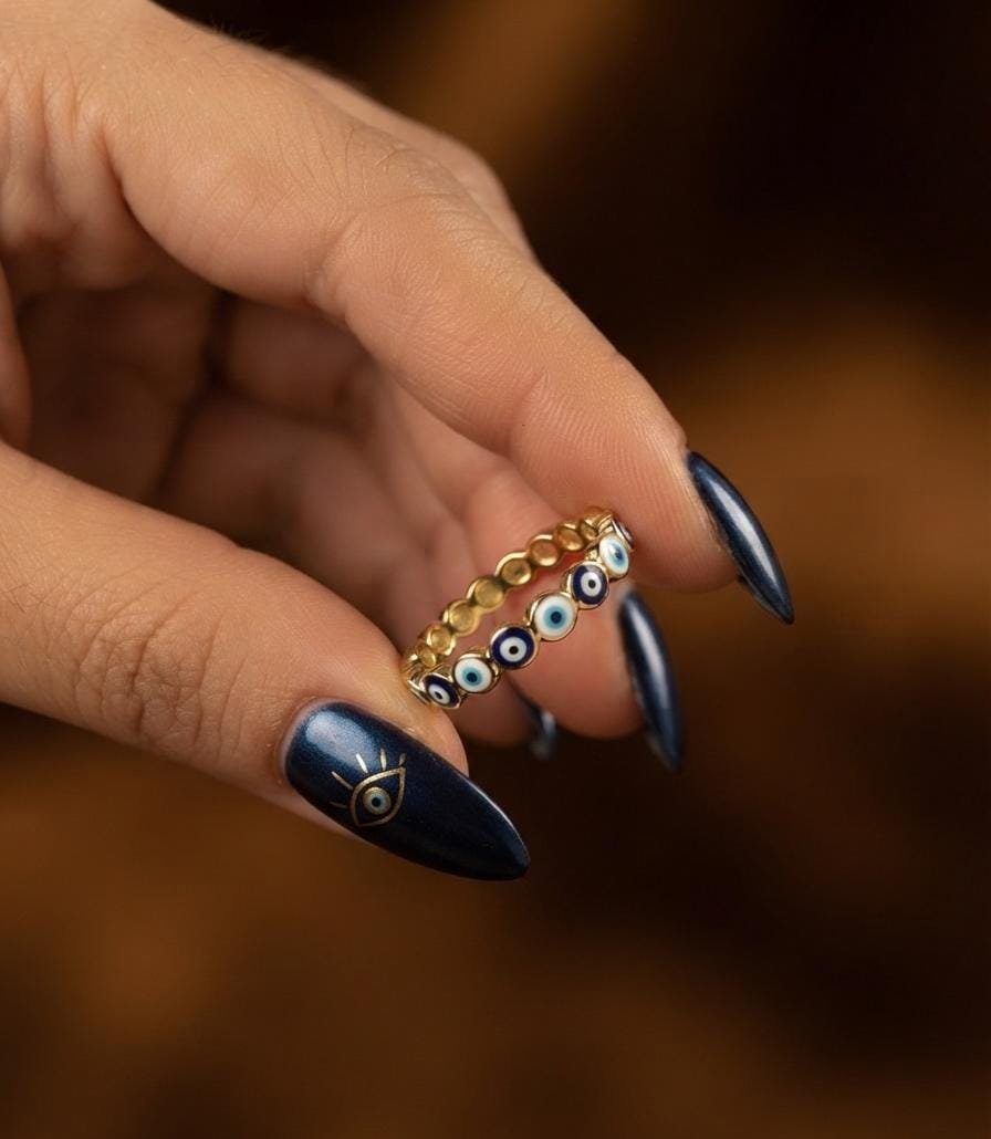 ANILLO OJITOS DORADO C-38B