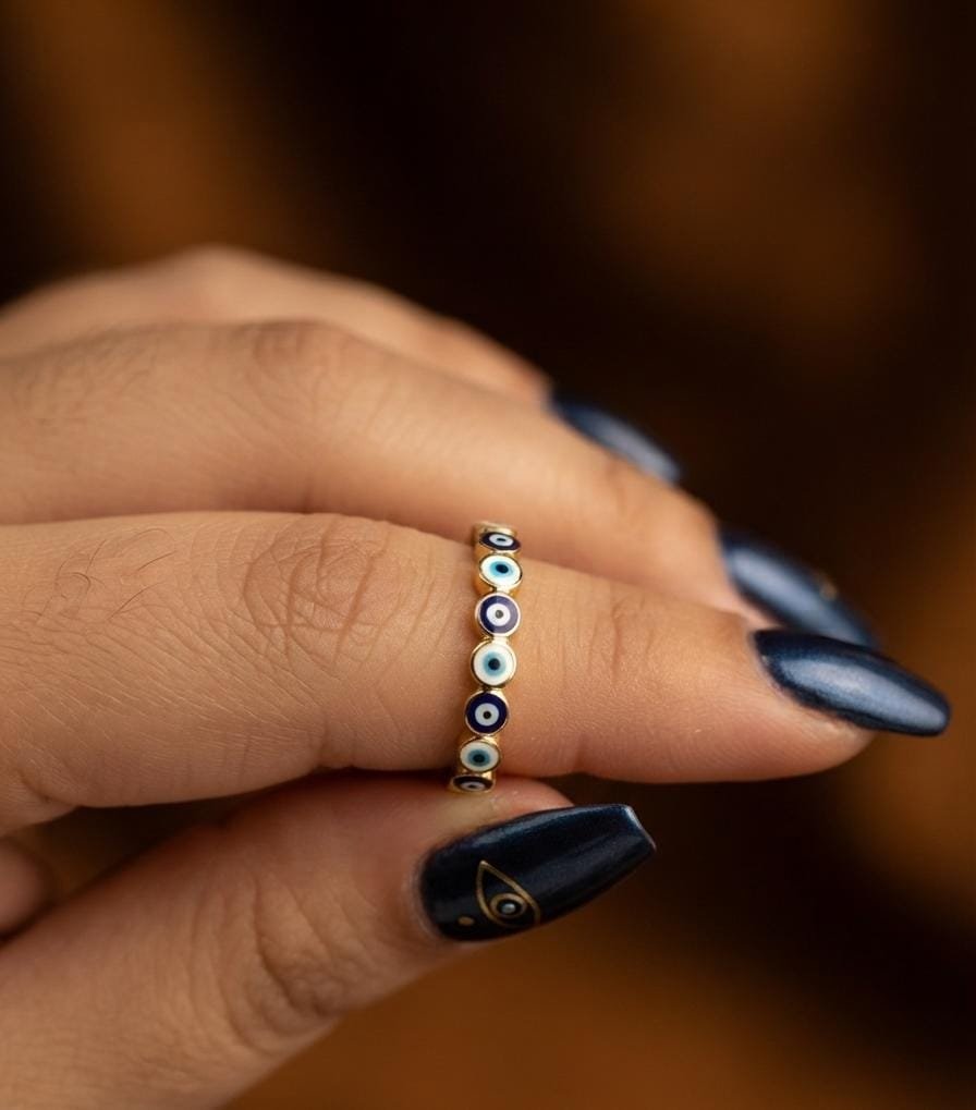 ANILLO OJITOS DORADO C-38B