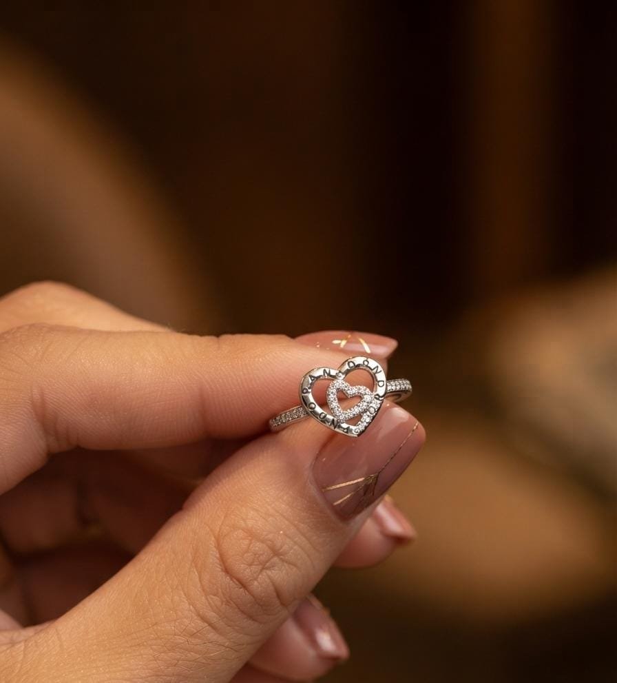 ANILLO CORAZON DOBLE PANDORA C-109A