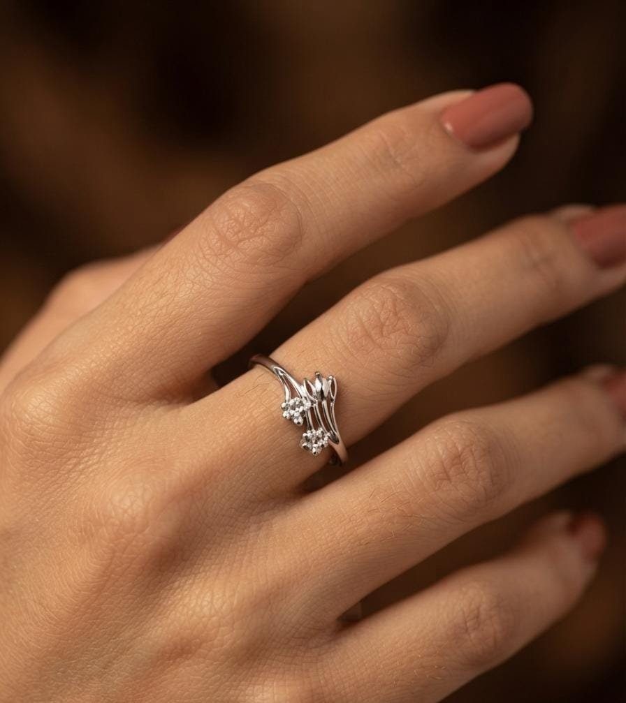 ANILLO FLOR RODINADO C-117A