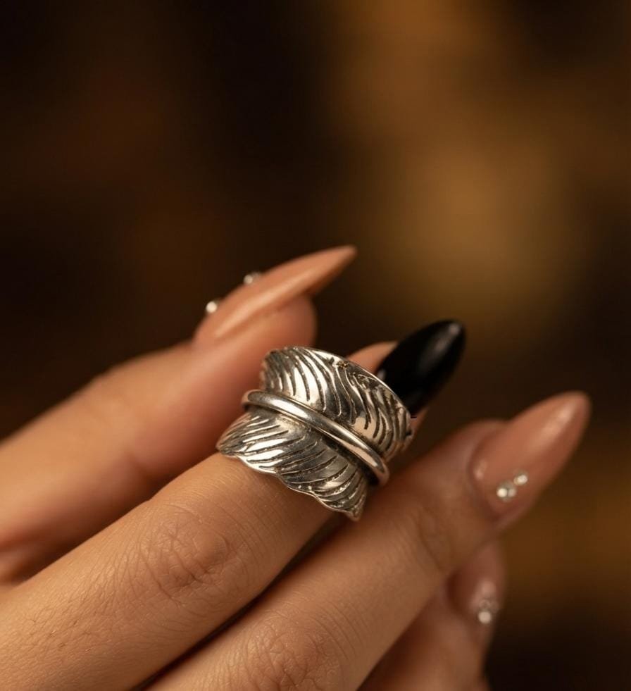 Anillo HOJA "TALLE UNICO #6"  C-5A