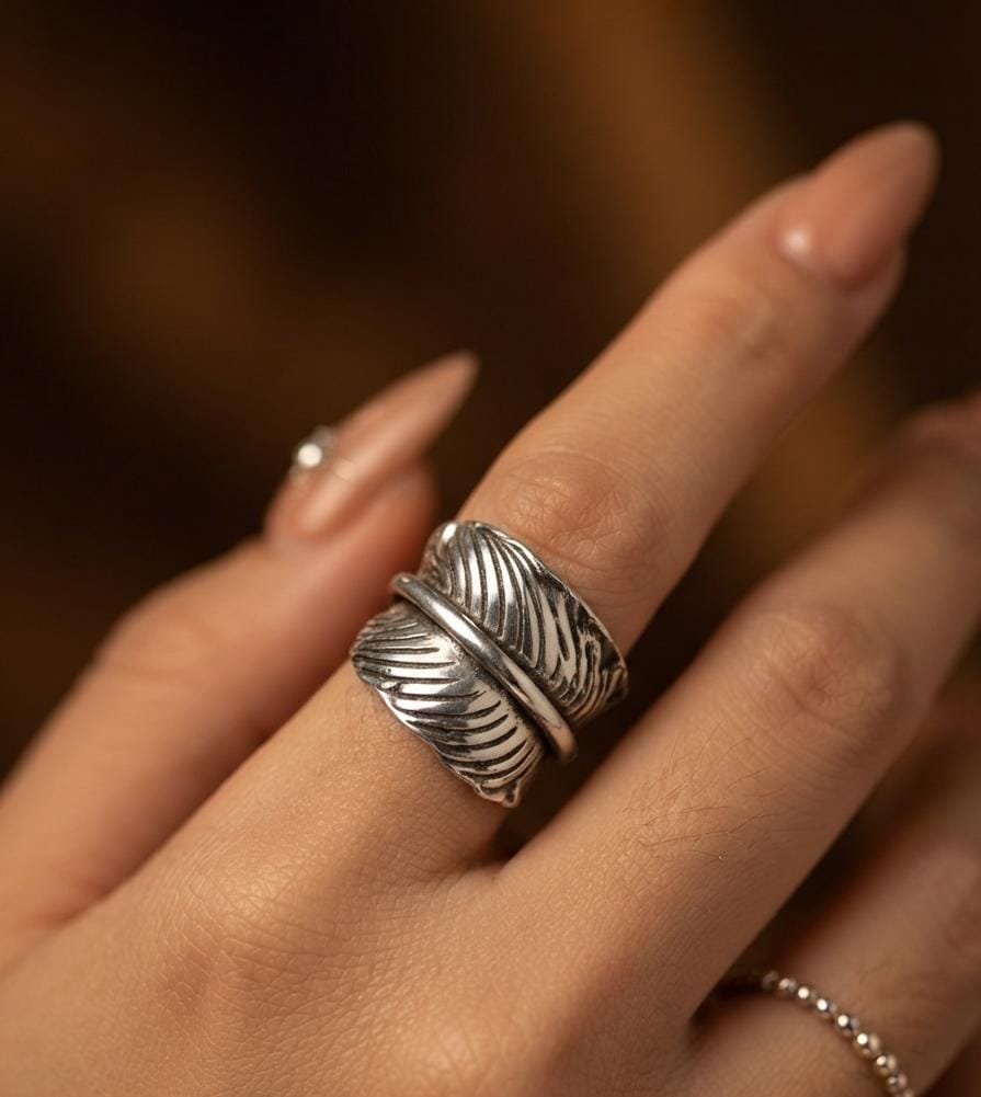 Anillo HOJA "TALLE UNICO #6"  C-5A