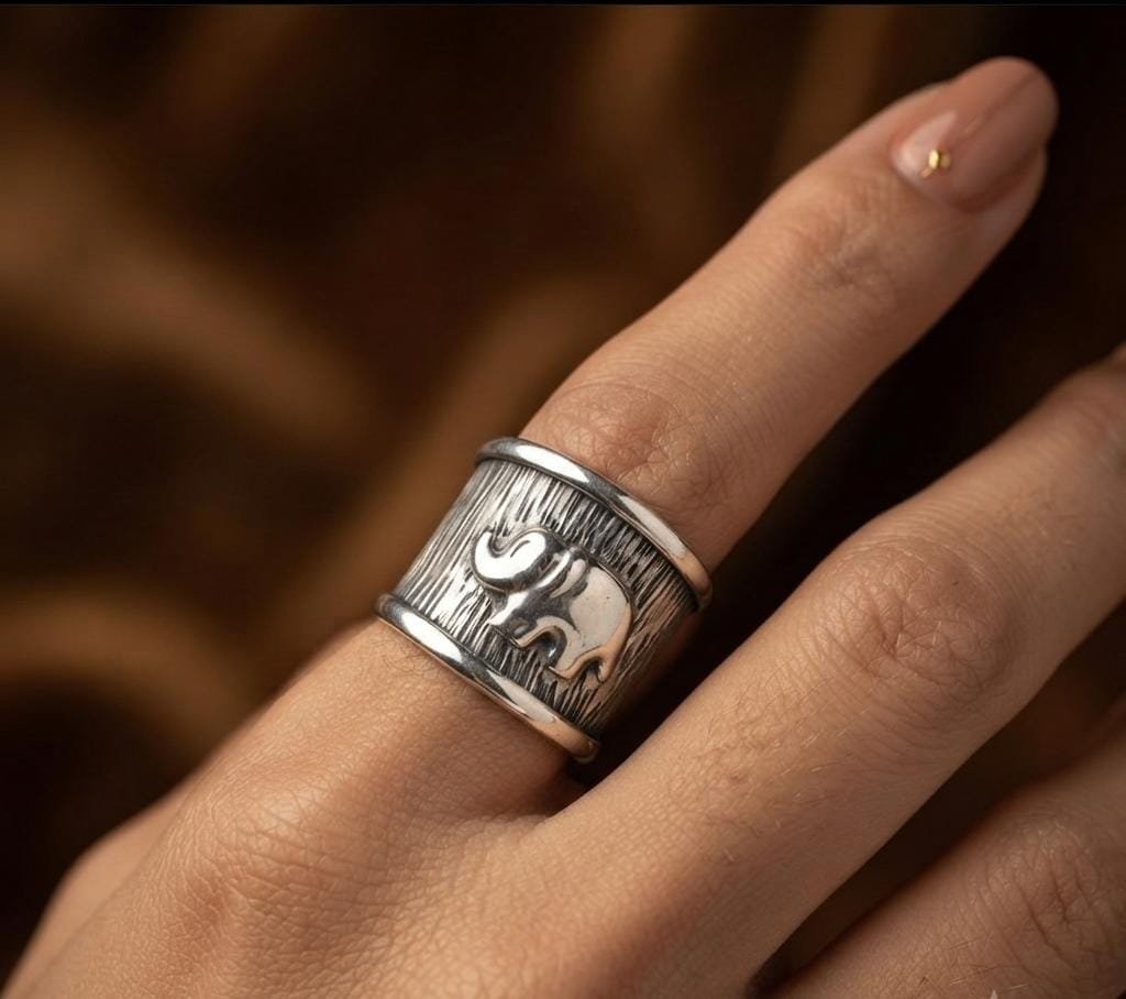 Anillo ELEFANTE CON FLOR C-5B
