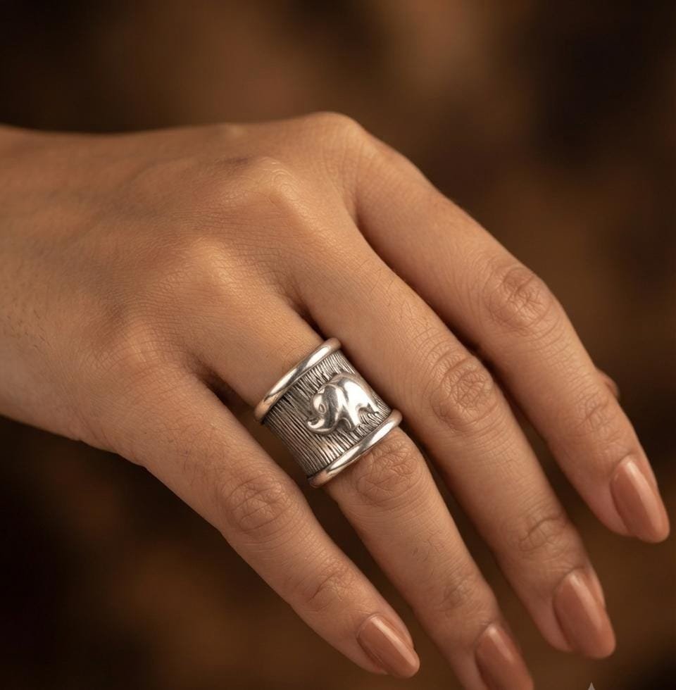 Anillo ELEFANTE CON FLOR C-5B