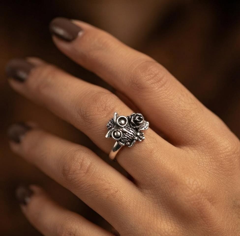 Anillo BUHO FLOR "TALLE UNICO #6" C-5B