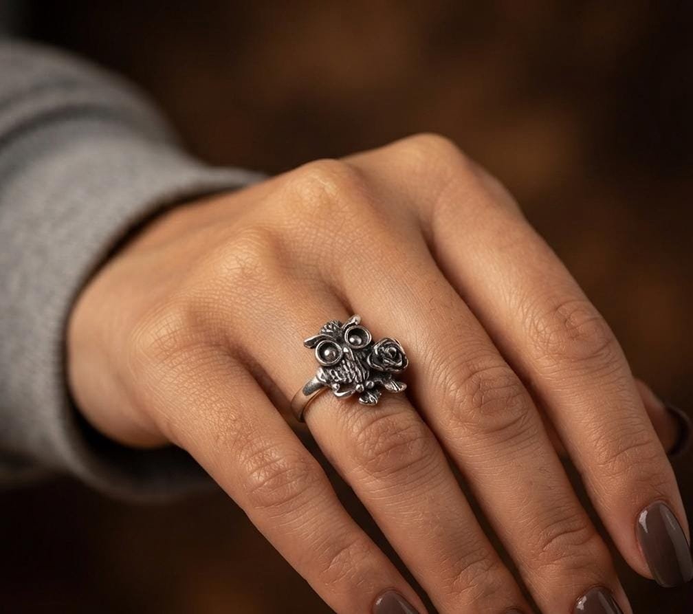Anillo BUHO FLOR "TALLE UNICO #6" C-5B