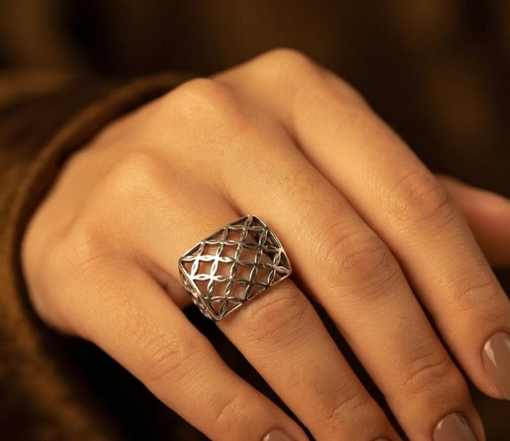 Anillo CALADO CUADRADO  C-5B
