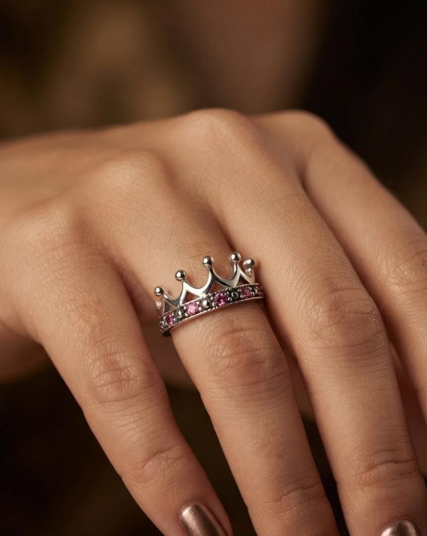 ANILLO CORONA ROSA C-102B