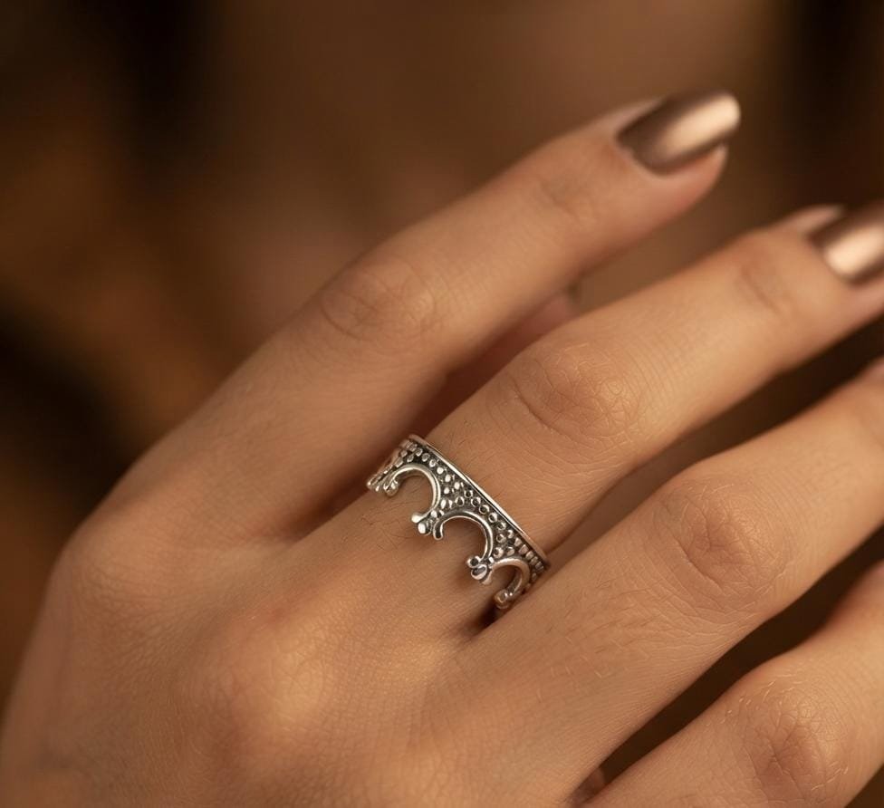 ANILLO CORONA SILVER C-102C