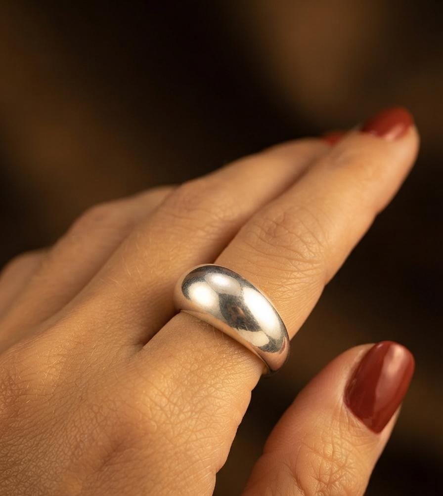 Anillo Inflado Liso  " SOLO TALLE #6" C-4A