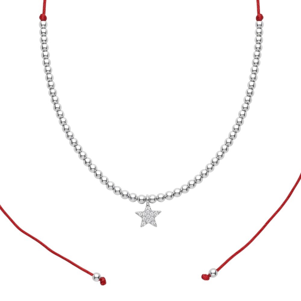 CHOCKER HILO Y BOLITAS REGULABLE C-56A