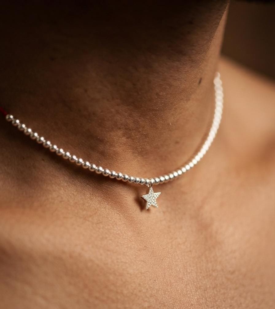 CHOCKER HILO Y BOLITAS REGULABLE C-56A