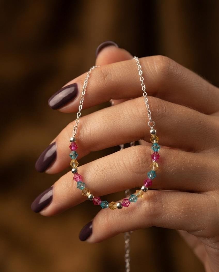 CHOCKER CON PIEDRAS MULTICOLOR 28+12cm C-56A
