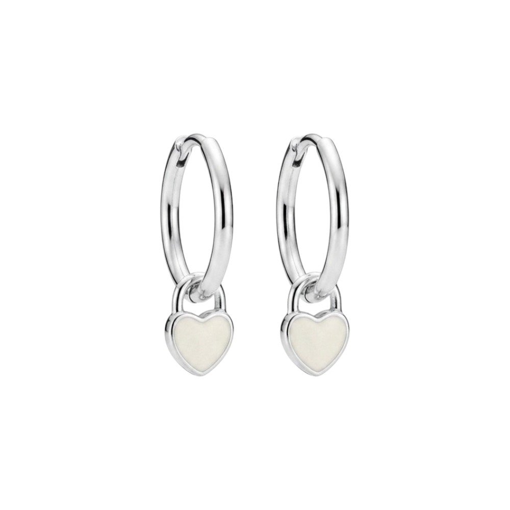 Argolla Corazon blanco  C-21A