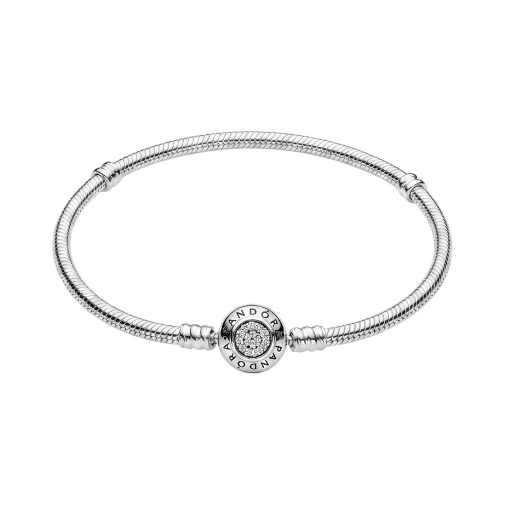 PULSERA PANDORA CIERRE REDONDO CON INSCRIPCION  19cm