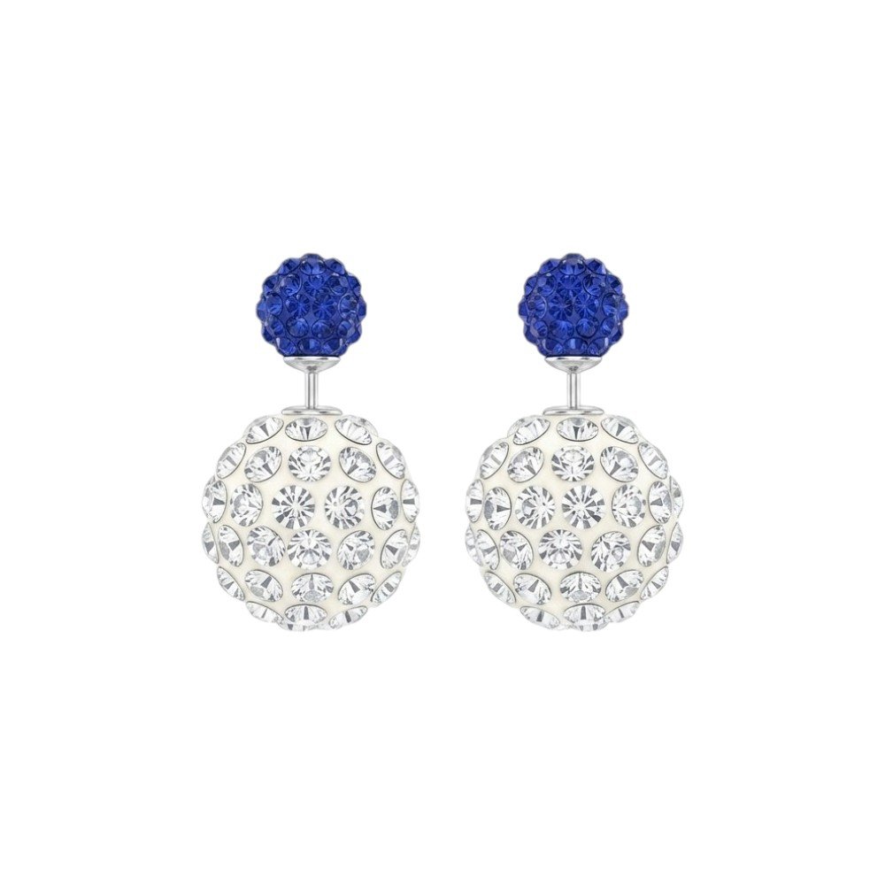 PASANTE BOLITAS DE FUEGO BLANCO/AZUL 1,2cm C-101B